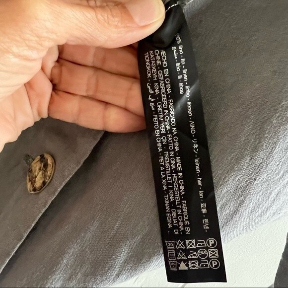 Zara Gray Lillian Linen Button Front Romper/Jumpsuit NWT - Picture 6 of 14